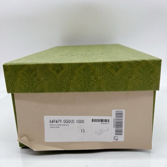 GUCCI BLACK LEATHER SLIP-ON HORSEBIT LOAFER Mens UK 13 US 13.5 -Authentic- New - Picture 15 of 15